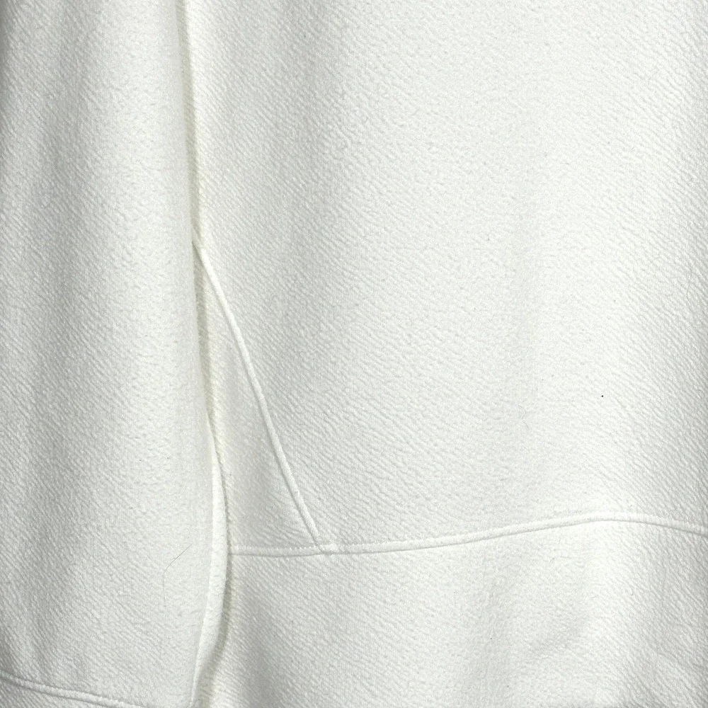 Akini White Textured Pullover Hoodie Long Sleeve‎ Casual Athleisure Women Small